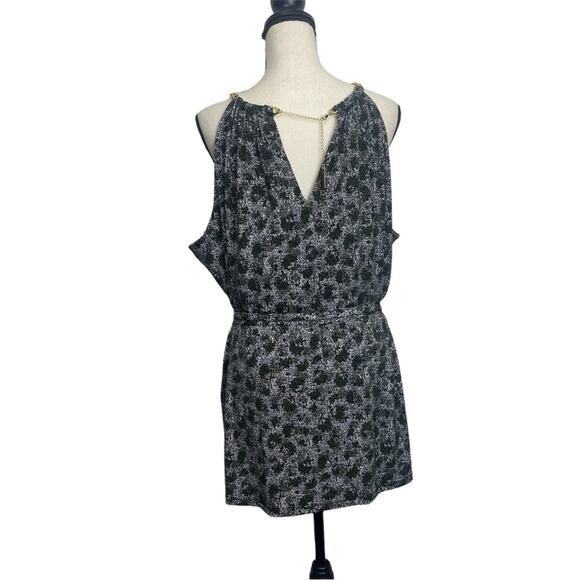 Michael Michael Kors Women's Plus Size Green Printed Chain-Neck Halter 3X - Picture 2 of 8
